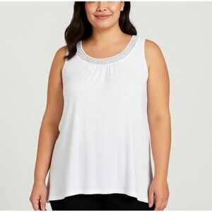 Essentials Women’s Beaded Tank Casual Sleeveless Business Modern Large